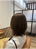ブラウンベージュ×くびれヘア