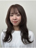 冬の美人髪◎30代40代小顔ココアベージュ艶髪レイヤー