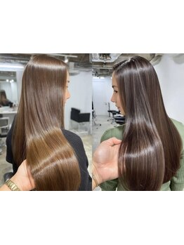 全menuに艶髪エステ"髪質改善"を組み込んだカラーをする度,後ろ姿が－10歳若見せに*[秦野/髪質改善]