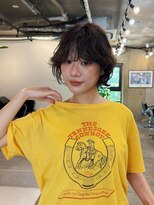 ヒュージ 表参道(huge)&nbsp;ショートボブ/ミニボブ/ニュアンスパーマ/顔周りカット/20代30代