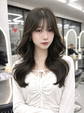 ロンド マーレ 天神大名店(Lond mare) ミディアムレイヤー/似合わせカット/ダークアッシュ