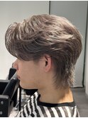 シルバーグレージュニュアンスセンターパート