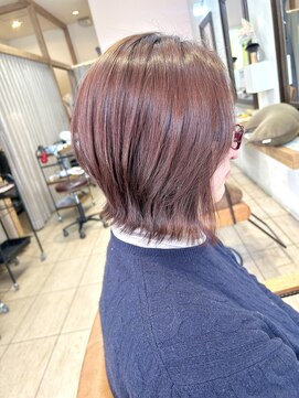 ナチュラルスポット(Natural Spot) レイヤーボブ×ピンクベージュ