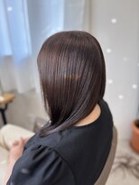 キンヘアストア(KIN hair store)&nbsp;大人可愛いモカブラウン×レイヤーミディ