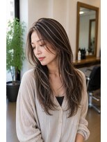 バグズ ヘアデザイン 桔梗が丘店(Baguz HAIR DESIGN) 白髪ぼかしハイライト透明感ロングレイヤー