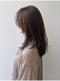 大人女子落ち着きくびれカールくびれミディ顔周りレイヤーカット