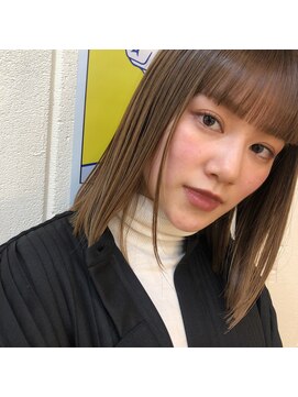 ピズム(PISM) パッツン前髪×スリークストレート/オリーブカラー