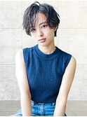 小顔ショート×ブランジュカラー×ハイライトカラー×イルミナ