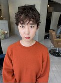 ショートボブ 強めパーマ ベリーショート 女性ショート /山中