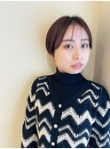 ミニマムショートマッシュ ブラウンカラー