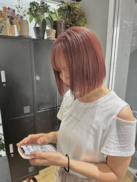 アルカナ 明治神宮前原宿(ARCANA) ミルクティーピンク ピンクベージュ ホワイトピンク ボブ