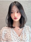 小顔に見せるヘア/黒髪カタログ/韓国/レイヤー5320