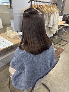 リラクオーレ 三宮 元町(LIRA CUORE) マロンカラー×弱酸性縮毛矯正