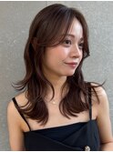 暗めカラー/韓国風巻き/レイヤーカット/髪質改善/縮毛矯正/池袋