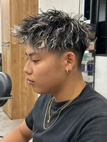 エルマーク 松山(L-MARK)&nbsp;ハイライト/ツイストパーマ/メンズ/アップバング/men's