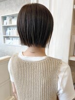 キャアリー(Caary) 福山市美容室Caaryぱつんとボブミニボブグレージュカラー