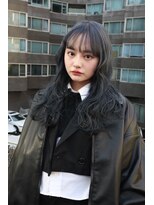 アンブル リュクス 池袋(amble luxe)&nbsp;ネイビーブラックカラー×韓国風レイヤー