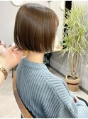 ブラウンボブ×カット・カラー・トリートメント完成
