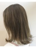 【GOOD DAY HAIR】《グレージュ:ハイライト:ふんわりミディ》