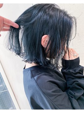 アリー 原宿 表参道(ALLY) 【ALLY阿部】インスタで大人気☆ブリーチをしないネイビーカラー