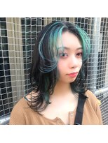 インク 渋谷(INK.)&nbsp;韓国風/グラデハイライト/フェザーバング/ウルフカット[渋谷]