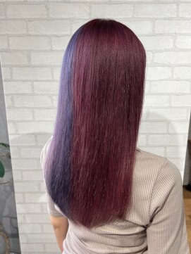 ビスイル 秋葉原店(Vis ill) ツートンカラー/ピンク/バイオレット/ケアブリーチ/透明感/美肌