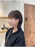 グレージュウルフボブ