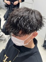 ツイストスパイラルメンズマッシュツーブロック束感メンズパーマ