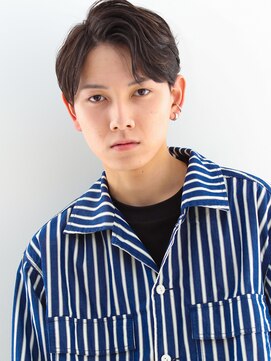 ガリカ 博多(Gallica) 【Gallica】黒髮ツーブロック/ナチュラルモテ髪七三かきあげ