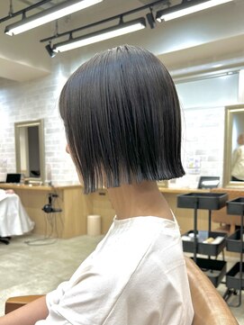 サンドエス 銀座(sand S) 縮毛矯正でつくるストンボブ大人可愛い20代30代似合わせカット