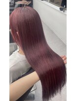 ペレ 渋谷(PELE)&nbsp;黒髪/グレーベージュ/レイヤーロング/前髪パーマ/渋谷