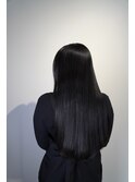 黒髪ロングヘア縮毛矯正