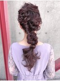 編みおろしヘアアレンジ