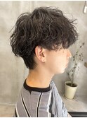 メンズパーマ 波巻きスパイラルツイストニュアンス メンズカット