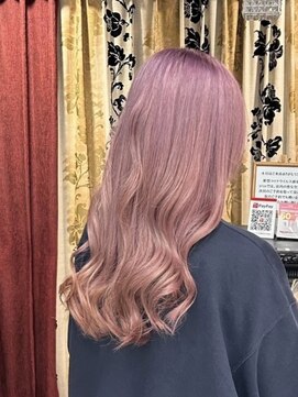 アジールヘア 東上野店(agir hair) ベビーピンクカラー10代20代30代【上野】