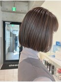 柔らかボブ/ベージュカラー/ツヤボブ
