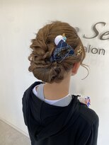 ゼ シール(Ze seal)&nbsp;【浜松祭り】お祭りヘア☆ねじり編みシニヨンスタイル