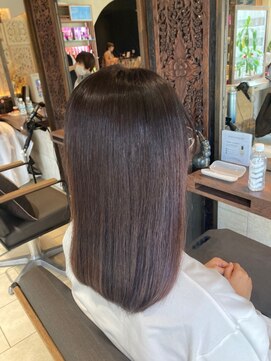 ヘアリゾート粋 ティガ 池袋店(tiga) 透明感ミルクティーアッシュベージュ/髪質改善ケアカラー