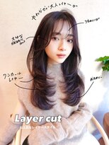 ルル 表参道(lulu.) レイヤー　顔周りカット　小顔　ロングヘア