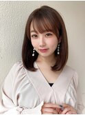 ミディアムウルフ/ひし形シルエット/ひし形ボブ/ワンカールボブ