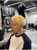 スパイキーショート　ブリーチカラー　海老名カット　メンズ