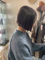 マイ ヘア デザイン 岡崎(MY hair design) オリーブベージュ*ぷつっとボブ前下がり立体感*20代