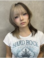 サニー 渋谷(SUNNY) デザインカラー、ケアブリーチ、ウルフカット、レイヤーカット