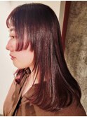 ステップカット 姫カット レッドブラウン/久保田