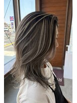リドル ヘアー 駒生店(Riddle HAIR)&nbsp;バレイヤージュ風のハイライト