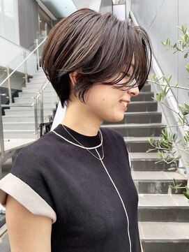 ヌード(NUDE) NUDEハンサムショート20代30代前髪なしショート大人ショートボブ