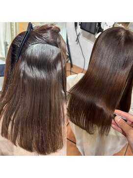 ボクノ 3号店(bokuno) 髪質改善 50代 セミロング before after