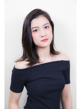 ダアッカ(da acca) 20代30代★大人かわいい☆外はね×ナチュラルひし形セミディ