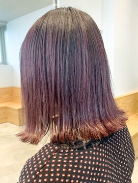 アルバム 銀座(ALBUM GINZA) ピンクグレー_外ハネボブアッシュブラウンネオウルフ_ba276433