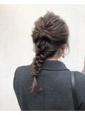 アレンジ_マロンベージュ Aラインボブ かきあげ